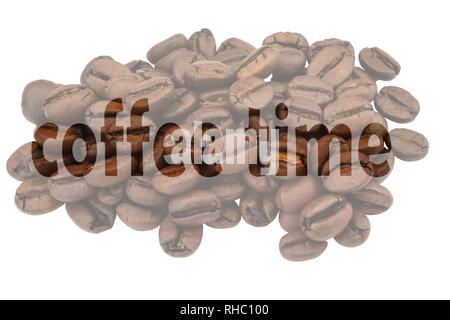 Image of coffee beans and highlighted text Coffee Time Stock Photo