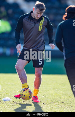 Burton upon Trent, UK. 2nd February 2019. Kyle McFadzean of Burton Albion before the EFL Sky Bet League 1 match between Burton Albion and Oxford United at the Pirelli Stadium, Burton upon Trent, England on 2 February 2019. Photo by Matthew Buchan.  Editorial use only, license required for commercial use. No use in betting, games or a single club/league/player publications. Credit: UK Sports Pics Ltd/Alamy Live News Stock Photo