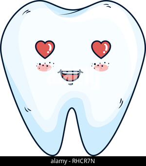 comic tooth with heart kawaii character Stock Vector Image & Art - Alamy