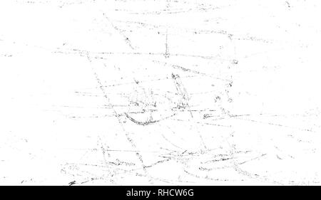 White texture of scratches, chips, scuffs, dirt on old aged surface. Isolated on background space for text Stock Photo