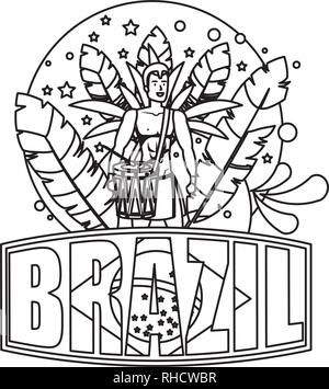 brazilian male dancer with brazil label Stock Vector Image & Art - Alamy