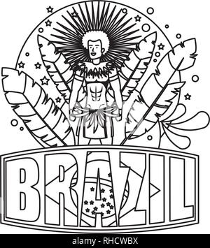 brazilian male dancer with brazil label Stock Vector Image & Art - Alamy