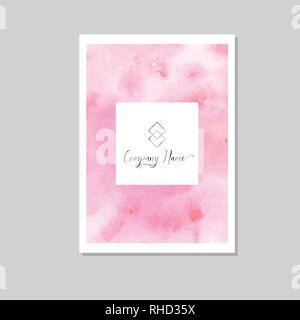 Hand Painted Art Of Watercolor Paint On Watercolor Paper Stock Vector