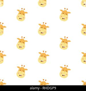 pattern of cute little giraffe. Stock Vector