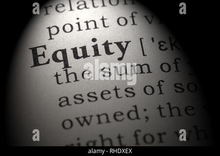 Fake Dictionary, Dictionary definition of the word equity. including ...