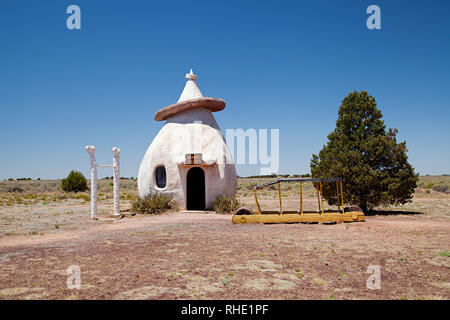 Bedrock City in Arizona. A retro Flinstones themed park situated on Highway 101 between Williams and The Grand Canyon. Closed in January 2019. Stock Photo