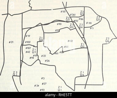 . Boll weevil suppression, management, and elimination technology : proceedings of a conference, February 13-15, 1974, Memphis, Tennessee. Boll weevil, Control, Congresses. Figure 1.—Location of fields sampled intensively in zones I and II in 1973, PBWEE.. Please note that these images are extracted from scanned page images that may have been digitally enhanced for readability - coloration and appearance of these illustrations may not perfectly resemble the original work.. I. Research on Boll Weevil Suppression and Elimination Technology and II. Boll Weevil Management and Elimination Strategie Stock Photo