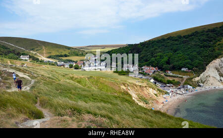 Lulworth Cove, Dorset, UK. Part of the Jurassic coast. Stock Photo