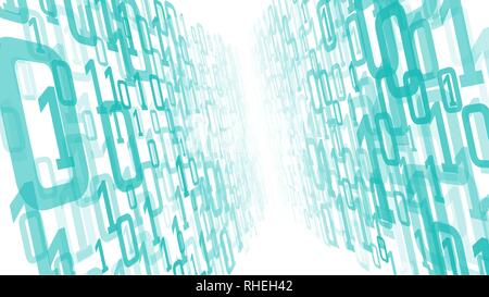 Cyber data binary code, algorithm machine learning concept Stock Vector