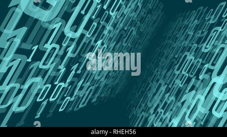 Vector digital cloud computing numbers, random data information from internet Stock Vector