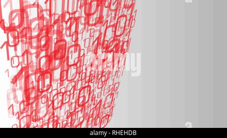 Algorithm machine learning, zeros ones abstract art vector background Stock Vector