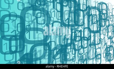 Attack on cyber security, big data futuristic vector graphic Stock Vector