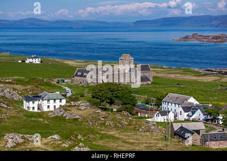 Historic Environment Scotland Iona Abbey on Isle of Iona in the inner Hebrides of Scotland UK Stock Photo