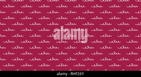 Vector Hand drawn doodle line repeat seamless pattern. Pencil scribble sketch pattern . White lines on red background. Stock Vector