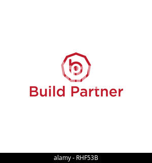Letter b and p logo design Stock Photo