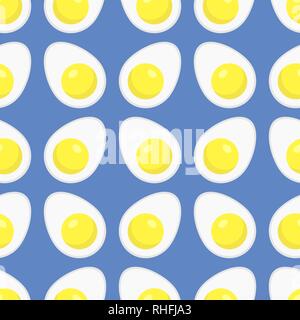 Fried Eggs Seamless Pattern Stock Vector