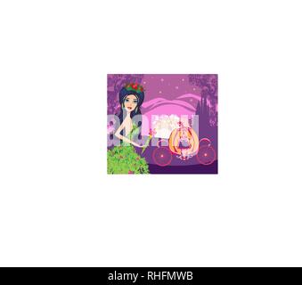 beautiful floral fairy Stock Vector