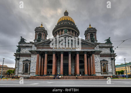 St Isaac Cathedral in Saint Petersburg, Russia. It is the biggest christian orthodox church in the world Stock Photo
