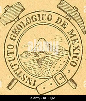 . Boletín del Instituto Geológico de México. Geology; Geology; Paleontology. SECRETARÍA. DE FOMENTO, COLONIZACIÓN É INDUSTRIA BOLETÍN NSTIffiO GEOLÓ&amp;ÍCO DE MÉXICO IN&quot; TT UVE E¡ IR, O 25 MONOGRAFÍA , GEOLÓGICA Y PALEONTOLÓGICA DEL CERRO DE MULEROS CERCA DE CIUDAD JUÁREZ, ESTADO DE CHIHUAHUA Y DESCRIPCIÓN DE LA FAUNA CRETÁCEA DE LA ENCANTADA, PLACER DE GUADALUPE, ESTADO DE CHIHUAHUA POR El. DR. E. BÓSE ATLAS. MÉXICO IMPKENTA Y FOTOTIPIA DE LA„ SECRETARÍA DE FOMENTO Callejón de Betlemitas ntíni. 8 1910. Please note that these images are extracted from scanned page images that may have be Stock Photo