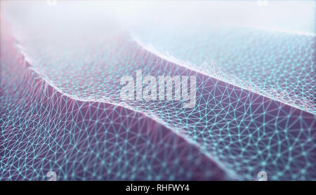 Colorful abstract image with organic shape. Network connection, background technology concept. Stock Photo