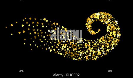 Abstract decoration vortex of hearts Stock Vector