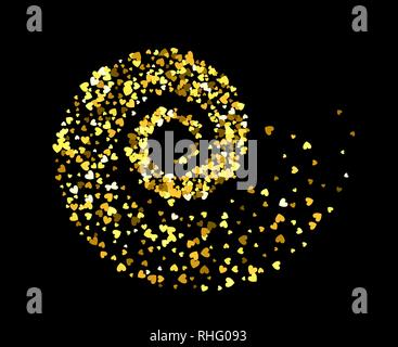 Abstract decoration vortex of hearts Stock Vector