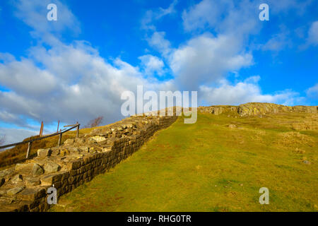 Hadrian's Wall, Walltown, Northumberland Stock Photo