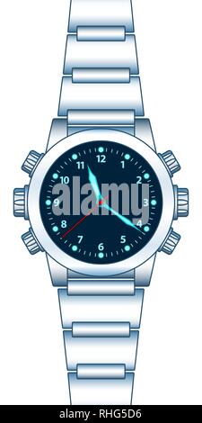 Illustration of the abstract wrist watch Stock Vector