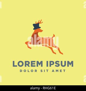 deer logo vector icon template illustration - VECTOR Stock Vector