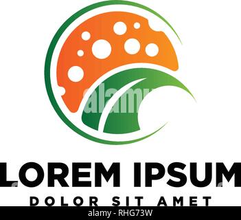 eco planet logo template vector editable icon element isolated Stock Vector