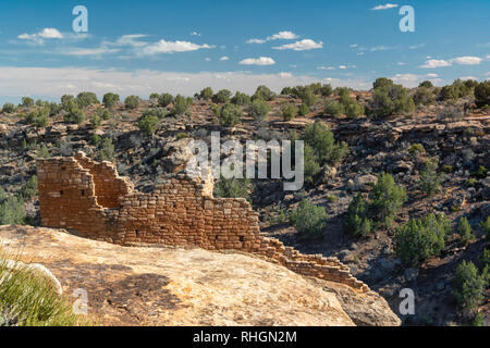 Hovenweep ruins old brick wal Stock Photo