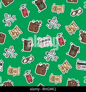 Colored traveling pattern. Vector illustration EPS 10 Stock Vector