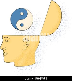 Symbolic drawing of the knowledge of philosophy Stock Vector