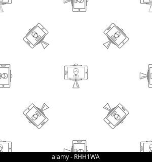 Take photo selfie stick pattern seamless vector repeat geometric for any web design Stock Vector