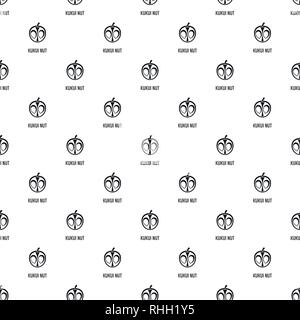 Kukui nut pattern seamless vector repeat geometric for any web design Stock Vector