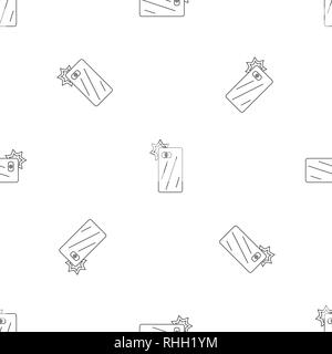 Smartphone selfie flash pattern seamless vector repeat geometric for any web design Stock Vector