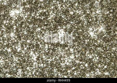 Sponge Foam Texture Macro Background. Abstract background of a thin layer of foam rubber. Translucent material. Fibers Stock Photo