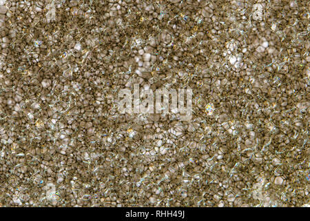 Sponge Foam Texture Macro Background. Abstract background of a thin layer of foam rubber. Translucent material. Fibers Stock Photo