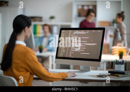 Analyst of coding Stock Photo