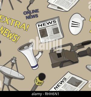 News Infographic set pattern with charts and other elements. Vector illustration. Stock Vector