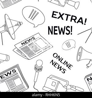 News Infographic set pattern with charts and other elements. Vector illustration. Stock Vector