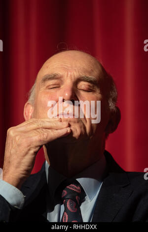 Sir Vince Cable, Liberal Democrats leader, at Paston College, North Walsham, announcing  North Norfolk Lib Dem district council  election campaign Stock Photo