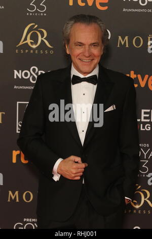 Sevilla, Spain. 2nd Feb 2019. (sevilla) 33 edition of the Spanish film goya awards held in the city of Seville in the photo the actor Jose Coronado Credit: Lorenzo Carnero/ZUMA Wire/Alamy Live News Stock Photo