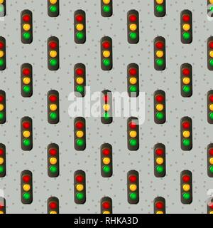 traffic light Abstract seamless pattern Vector illustration 10 eps Stock Vector