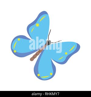 Butterfly on white background for graphic and web design, Modern simple vector sign. Internet concept. Trendy symbol for website design web button or mobile app. Stock Vector