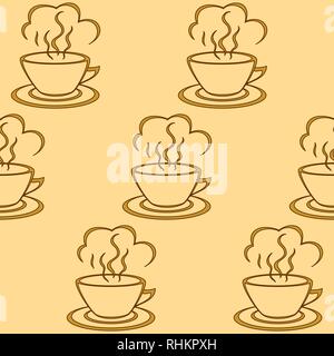 Background, cup with a hot drink Stock Vector