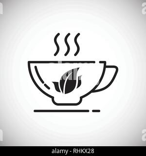 Tea outline icon on white background for graphic and web design, Modern simple vector sign. Internet concept. Trendy symbol for website design web but Stock Vector
