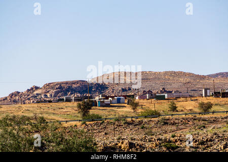 AUS, NAMIBIA - JULY 28 2018 Township desert Stock Photo