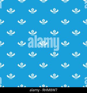 Pirate saber pattern vector seamless blue Stock Vector