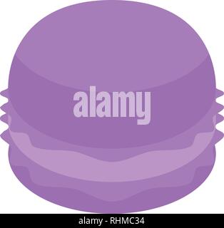 Purple macaroon icon, isometric style Stock Vector